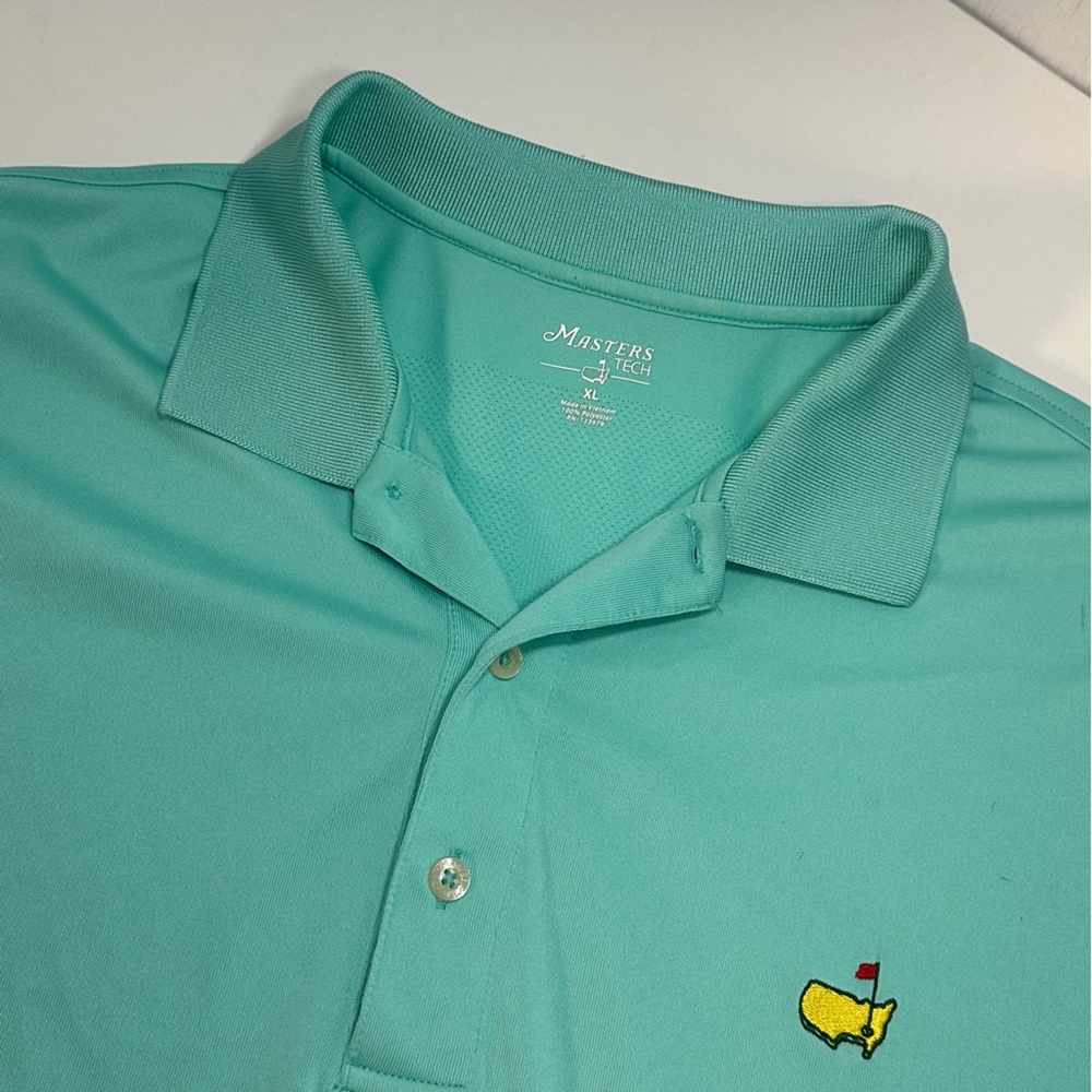 MASTERS TECH MENS PERFORMANCE SS GOLF POLO SEAFOAM GREEN XL  RN 133979